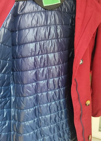 Yoyoso Bordo Düğmeli Kadın Mont - Görsel 5