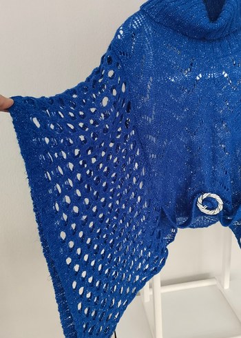 Mavi Bohem Örgü Kadın Kazak - Görsel 2