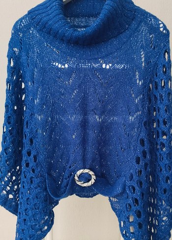 Mavi Bohem Örgü Kadın Kazak - Görsel 3