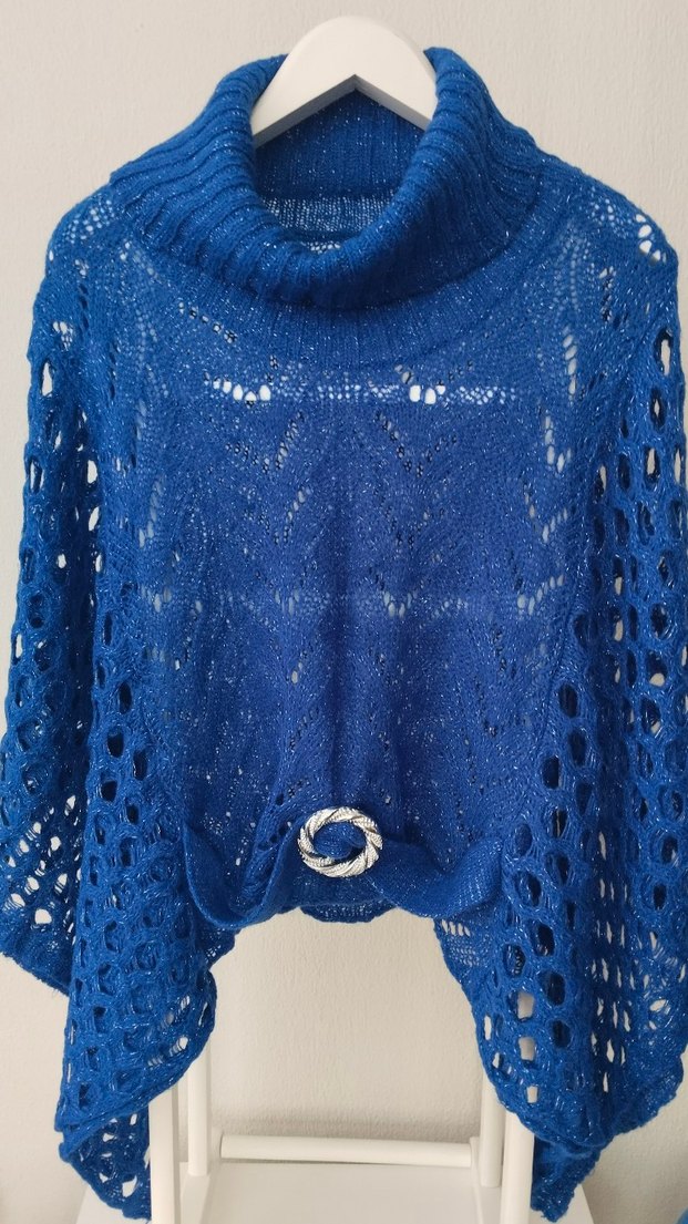 Mavi Bohem Örgü Kadın Kazak - Görsel 3