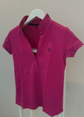 Kadın Mor Kısa Kollu Polo Yaka Tişört - Görsel 2