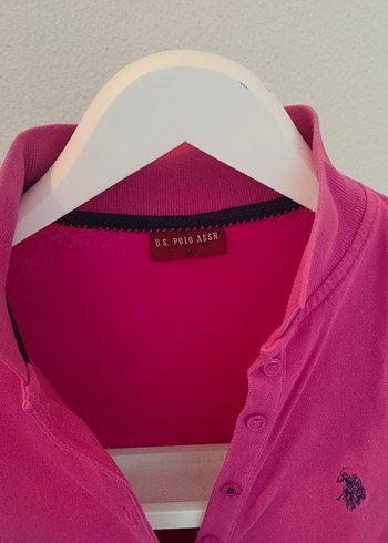 Kadın Mor Kısa Kollu Polo Yaka Tişört - Görsel 3