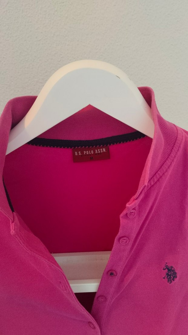 Kadın Mor Kısa Kollu Polo Yaka Tişört - Görsel 3