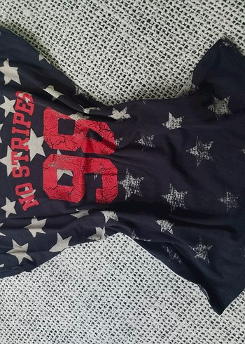 Kız Lacivert Kısa Kollu Baskılı Tişört - Görsel 2