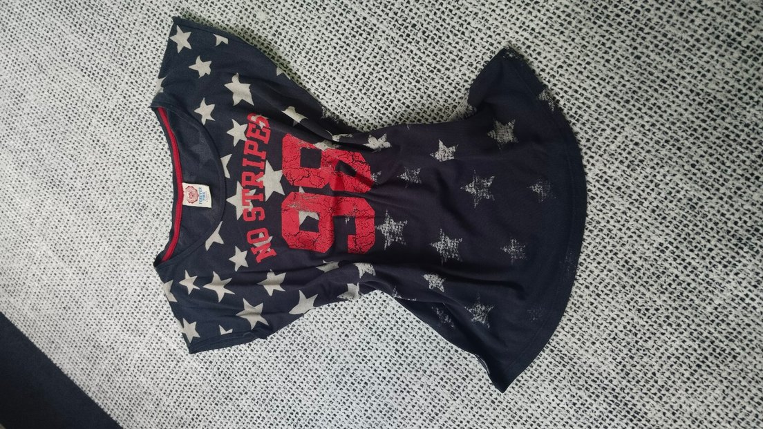 Kız Lacivert Kısa Kollu Baskılı Tişört - Görsel 2