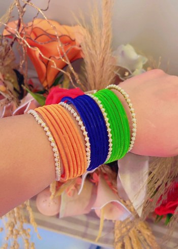 Renkli Boncuklu Kadın Bileklik Seti - Görsel 3