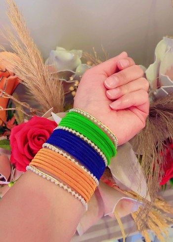 Renkli Boncuklu Kadın Bileklik Seti - Görsel 2