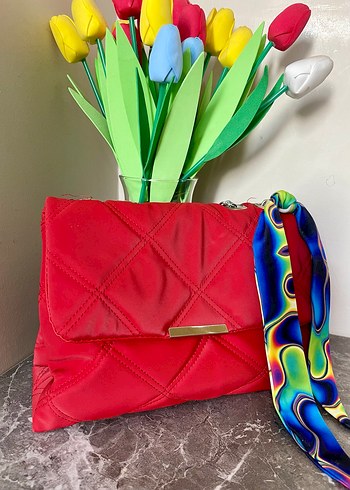 Renkli Bağlamalı Kadın Çanta - Görsel 2