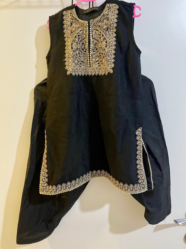 Kızlar için siyah şalvar kameez - Görsel 4