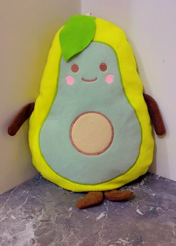 Pastel Sarı Avokado Peluş Oyuncak - Görsel 2