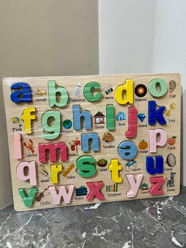 Renkli Ahşap Alfabe Eğitici Oyuncak - Görsel 3