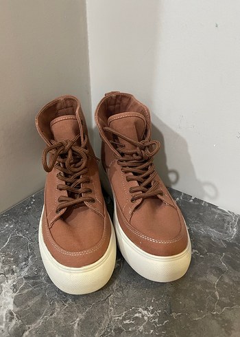 Kadın Kahverengi Süet Platform Topuklu Bot - Görsel 2