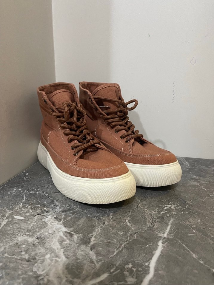 Kadın Kahverengi Süet Platform Topuklu Bot - Görsel 3