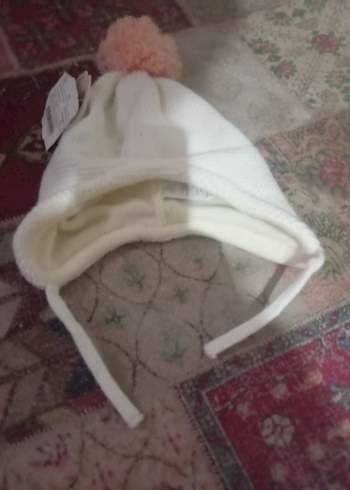 Beyaz Örgü Çocuk Bere - Görsel 2