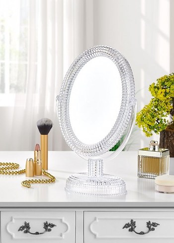 Çift Taraflı Oval Masaüstü Makyaj Aynası - Görsel 2