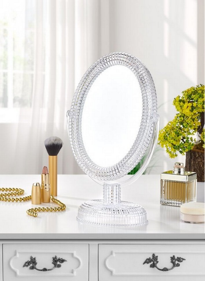 Çift Taraflı Oval Masaüstü Makyaj Aynası - Görsel 2