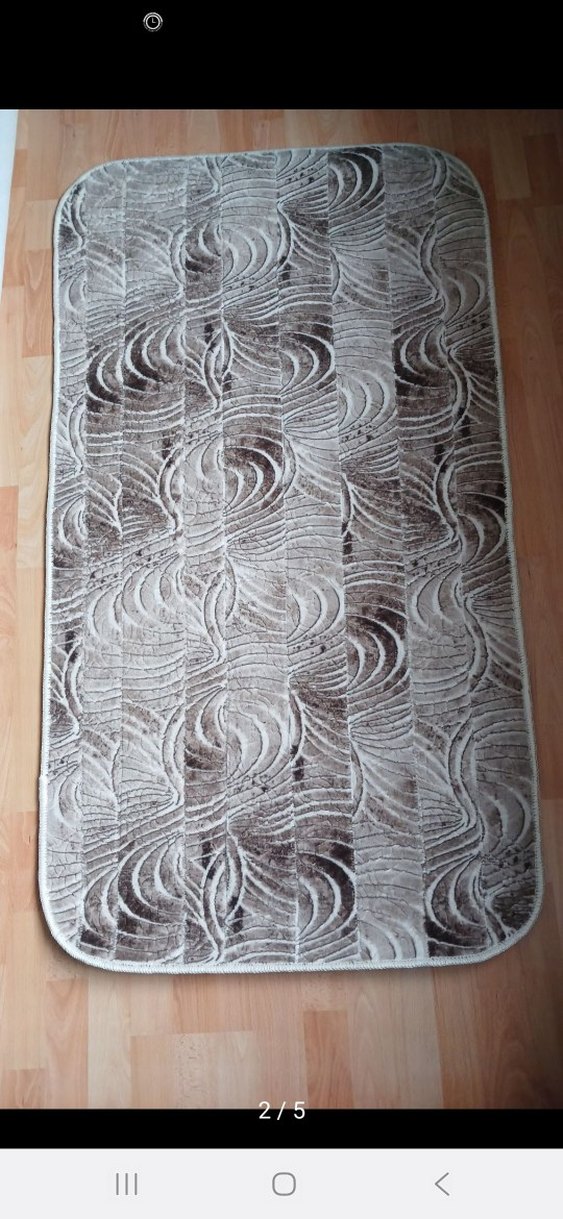 Sıfır Dinarsu Klasik Desenli Kahverengi Desenli Halı Paspas - Görsel 2