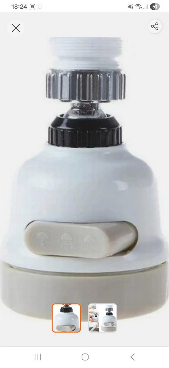 Sıfır 3 Fonksiyonlu Musluk Başlığı ( üç adet) - Görsel 2