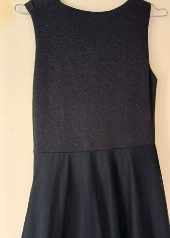 Siyah Simli Uzun Tül Abiye Elbise - Görsel 3