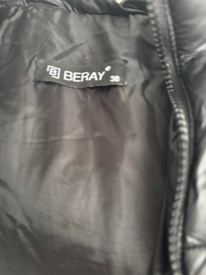 Çok az kullanılmış Kürklü Siyah Uzun Kadın Kışlık Mont - Görsel 4