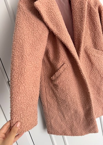 Çok az kullanılmış Pembe Peluş Kaban - Görsel 2