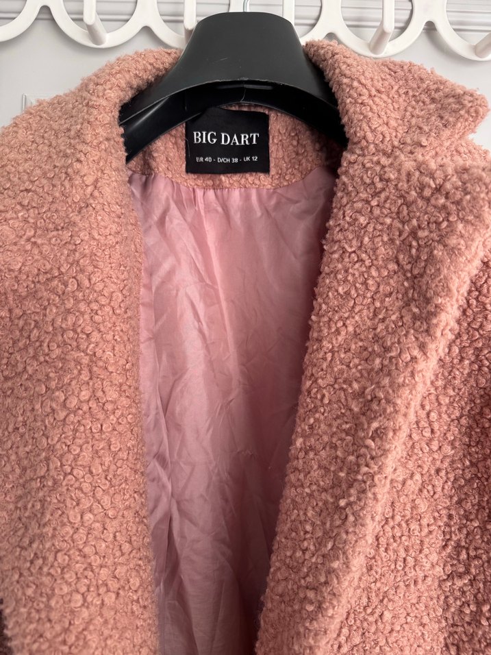 Çok az kullanılmış Pembe Peluş Kaban - Görsel 3