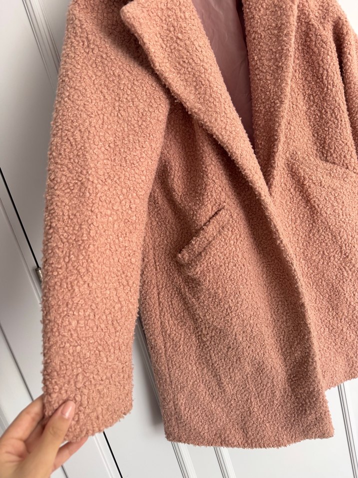 Çok az kullanılmış Pembe Peluş Kaban - Görsel 2