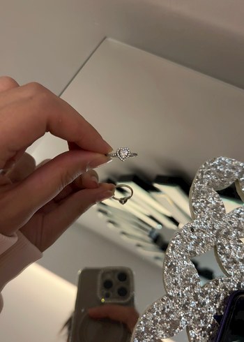 Pandora Minimalist Beyaz Düğmeli Kadın Yüzük - Görsel 3