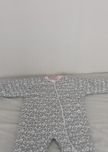 Kız Bebek Gri Fermuarlı Tulum - Görsel 2