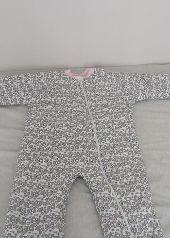 Kız Bebek Gri Fermuarlı Tulum - Görsel 4