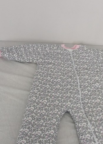 Kız Bebek Gri Fermuarlı Tulum - Görsel 3