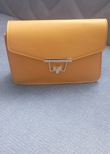 Bej Deri Kadın Çanta Tokalı Modern - Görsel 3