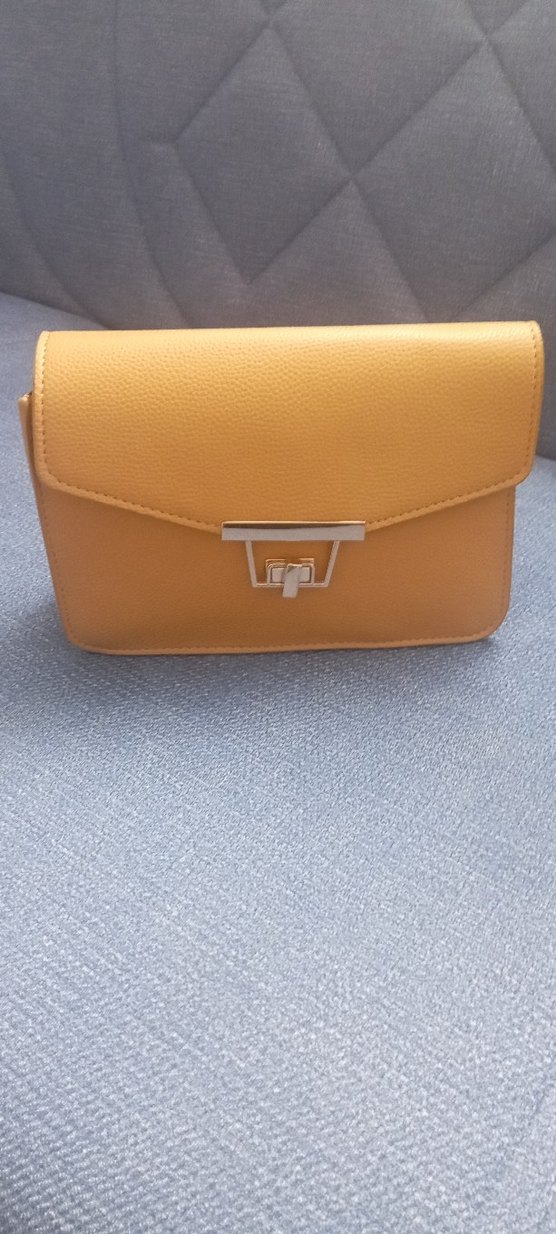 Bej Deri Kadın Çanta Tokalı Modern - Görsel 3