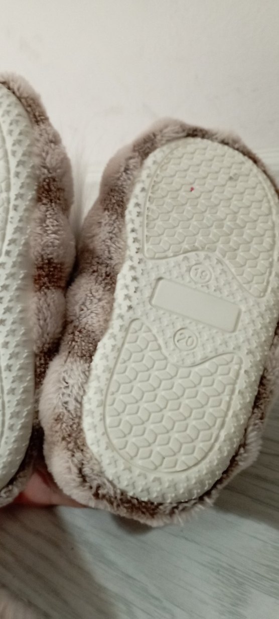 Çocuk Peluş Ev ayakkabısı Gözlüklü - Görsel 4