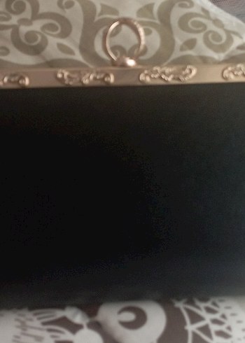 Zincir Detaylı Siyah Süet Kadın Portföy Çanta - Görsel 7