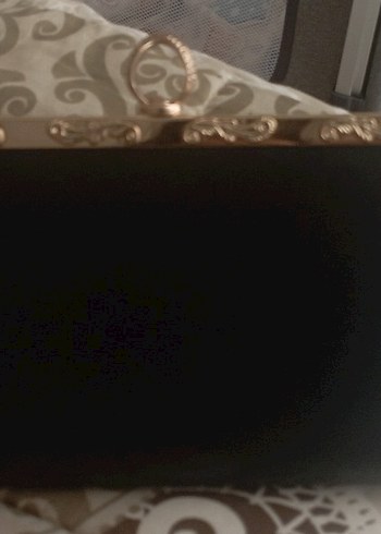 Zincir Detaylı Siyah Süet Kadın Portföy Çanta - Görsel 6