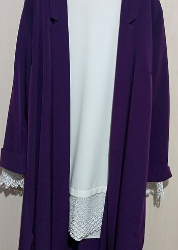 Mor Uzun Kollu Salaş Tunik - Görsel 4