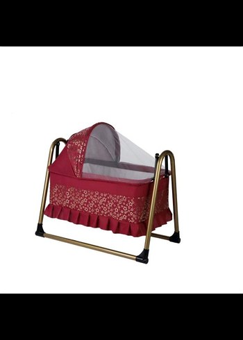 Kırmızı Renkli Sallanan Bebek Beşiği