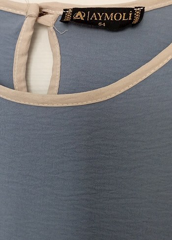 Uzun Kollu Mavi Cepli Salaş Tunik - Görsel 3