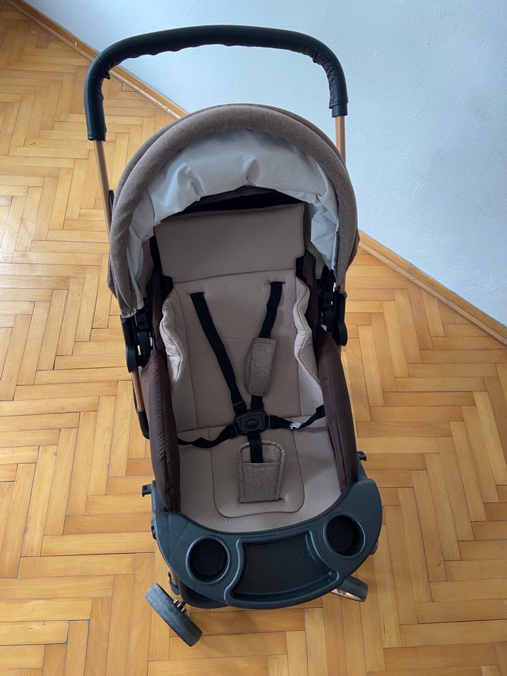 Kahverengi ve siyah Bebek Arabası - Görsel 2