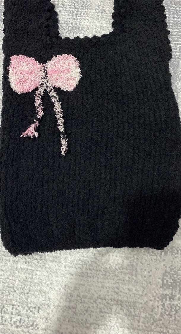 Kız Çocuk Siyah Nakışlı Triko Yelek - Görsel 5