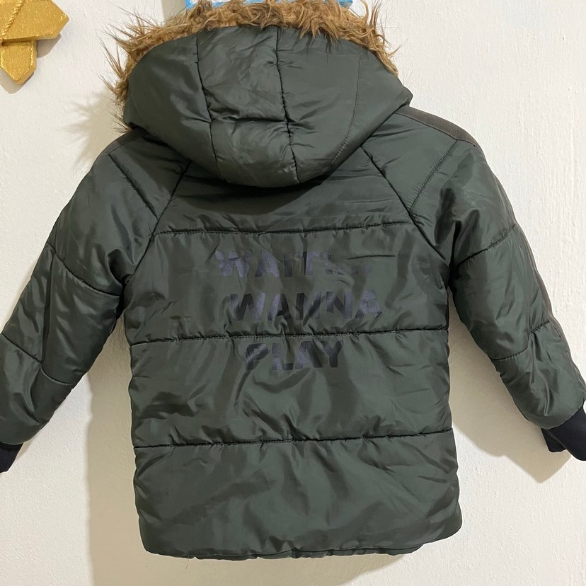 Haki Yeşili Erkek Çocuk Mont - Görsel 3