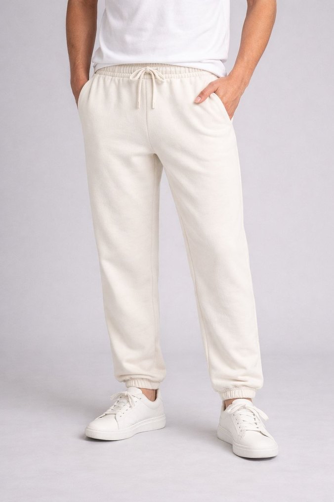 Erkek Haki Rahat Kesim Sweatpant - Görsel 2