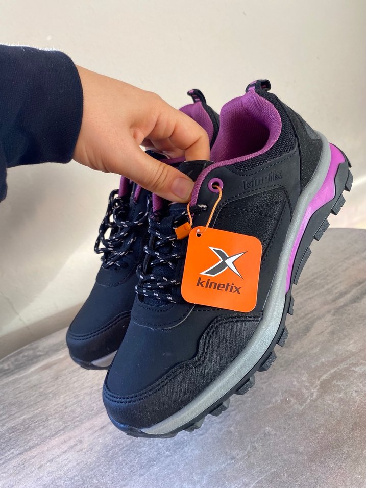 Mor Detaylı Bağcıklı Kadın Spor Ayakkabı - Görsel 3