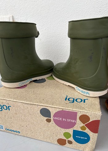 İgor Erkek Çocuk Haki Yağmur Çizmesi - Görsel 5