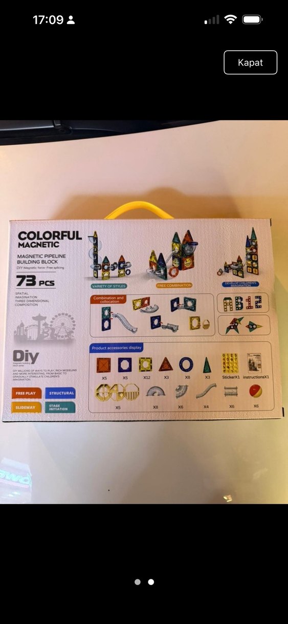 Manyetik Blok 73 Parça - Görsel 2