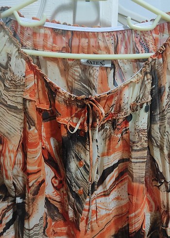 Bohem Çok Renkli Uzun Kollu Bluz - Görsel 2