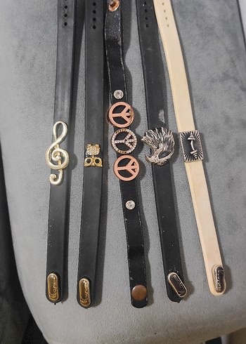 Siyah Rock Punk Tokalı Bileklikler - Görsel 2