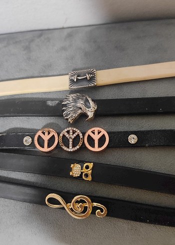 Siyah Rock Punk Tokalı Bileklikler - Görsel 3