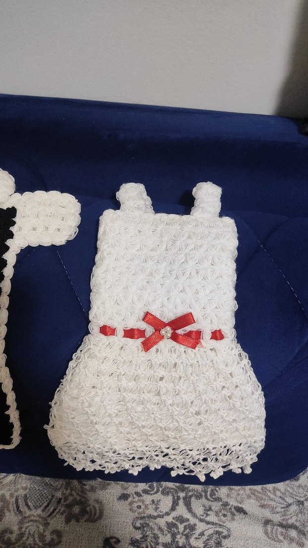 Nakışlı gelin damat figurlu lif orgu - Görsel 2